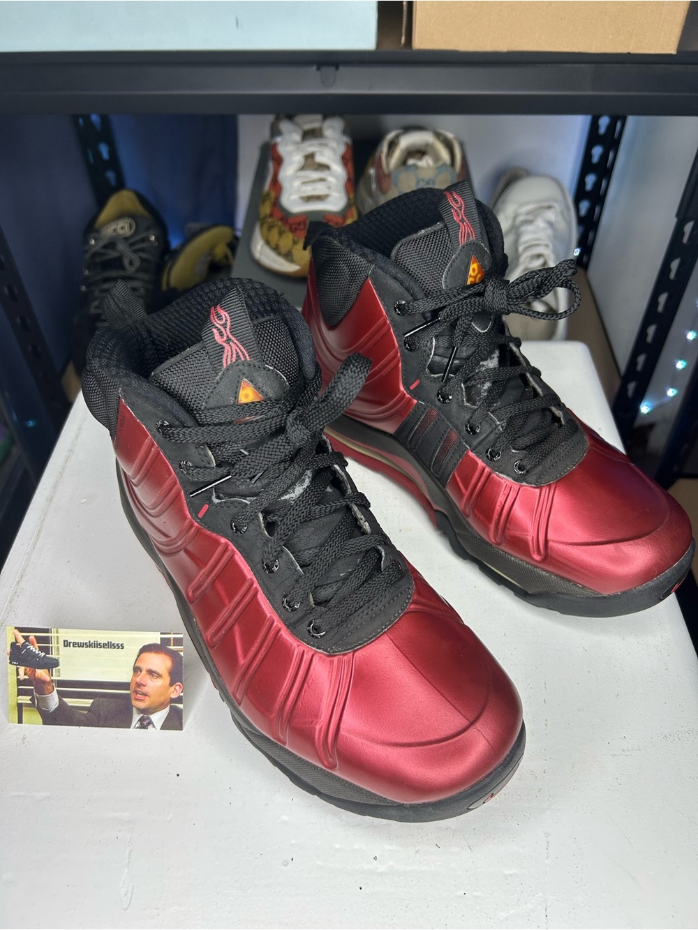 Nike ACG Air Max Posite Bakin (2010)  Size 8 Red/Black Foamposite 415327-600